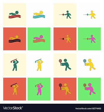 Collection of olympic game design vector image