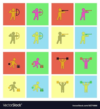 Collection of olympic game design vector image