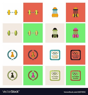 Collection of olympic game design vector image