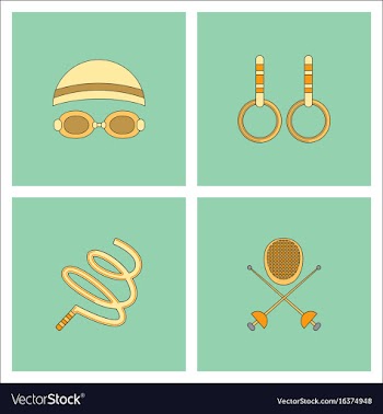 Collection of olympic game design vector image