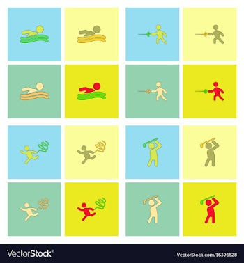 Collection of olympic game design vector image