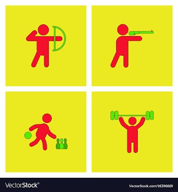 Collection of olympic game design vector image