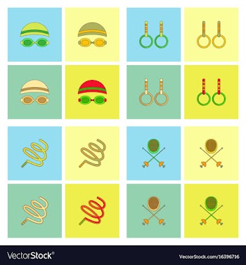 Collection of olympic game design vector image