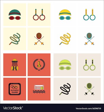 Collection of olympic game design vector image