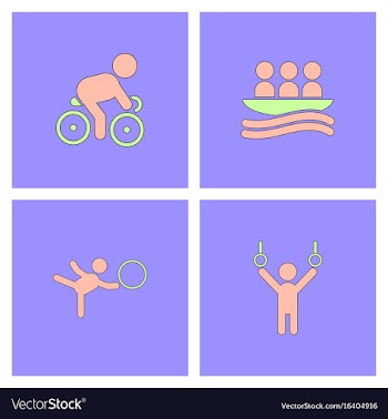 Collection of olympic game design vector image