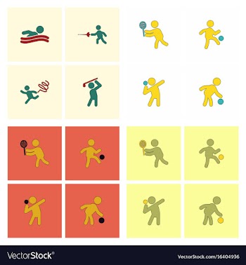 Collection of olympic game design vector image