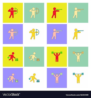 Collection of olympic game design vector image