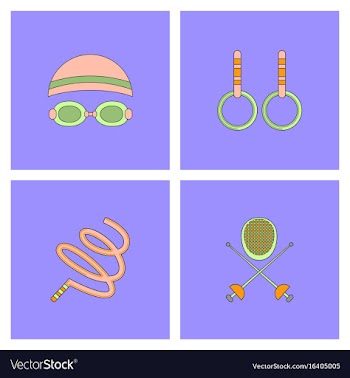 Collection of olympic game design vector image