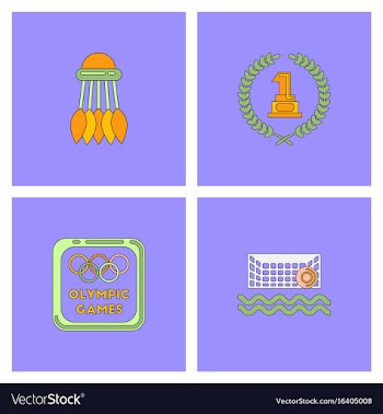 Collection of olympic game design vector image