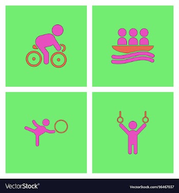 Collection of olympic game design vector image