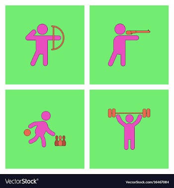 Collection of olympic game design vector image