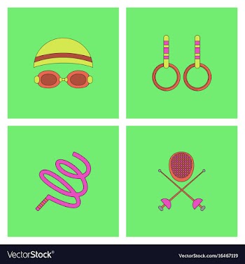 Collection of olympic game design vector image