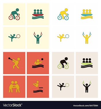 Collection of olympic game design vector image