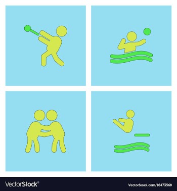 Collection of olympic game design vector image