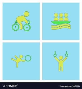 Collection of olympic game design vector image