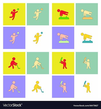 Collection of olympic game design vector image