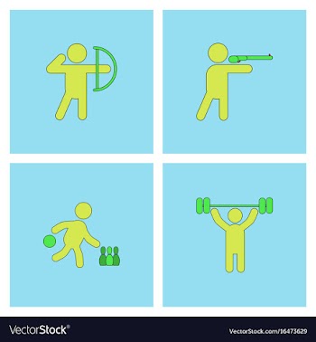Collection of olympic game design vector image