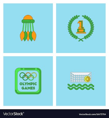 Collection of olympic game design vector image