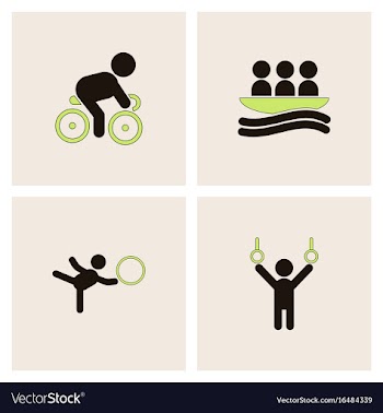 Collection of olympic game design vector image