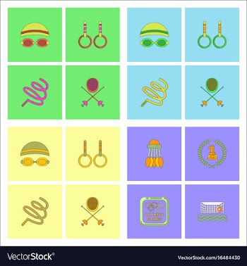 Collection of olympic game design vector image