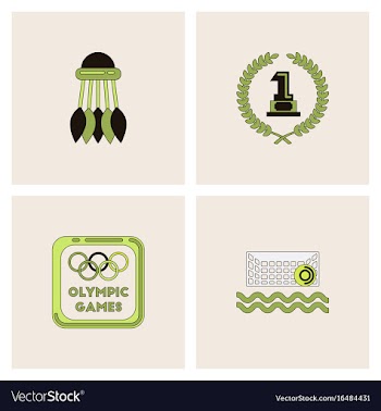 Collection of olympic game design vector image