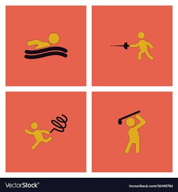 Collection of olympic game design vector image