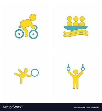 Collection of olympic game design vector image
