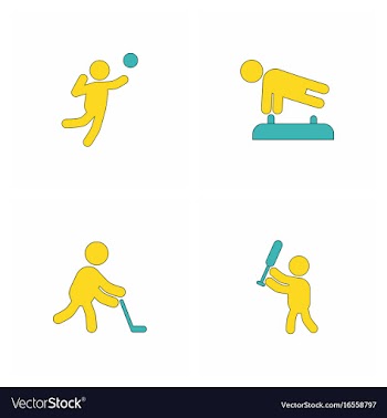 Collection of olympic game design vector image