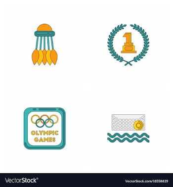 Collection of olympic game design vector image