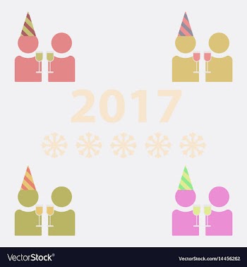 Collection of people celebrating christmas vector image