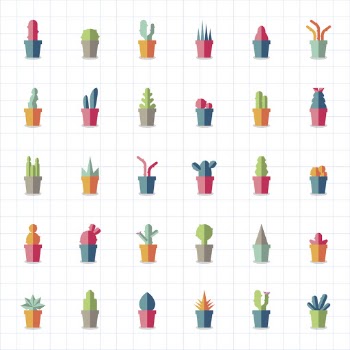 Collection of plants and tree vectors