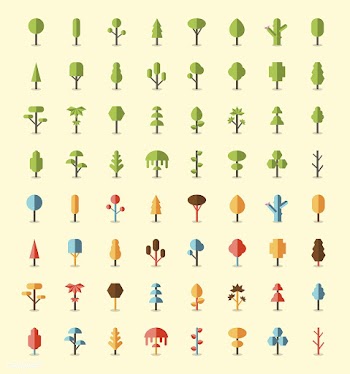 Collection of plants and tree vectors | Free stock vector - 250390