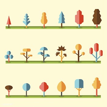 Collection of plants and tree vectors | Free stock vector - 250404