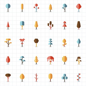 Collection of plants and tree vectors | Free stock vector - 250405