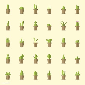 Collection of plants and tree vectors | Free stock vector - 250409
