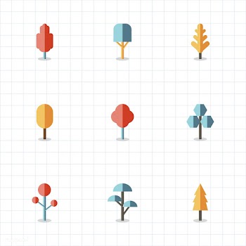 Collection of plants and tree vectors | Free stock vector - 250413