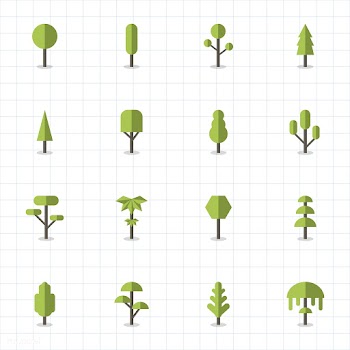 Collection of plants and tree vectors | Free stock vector - 250422