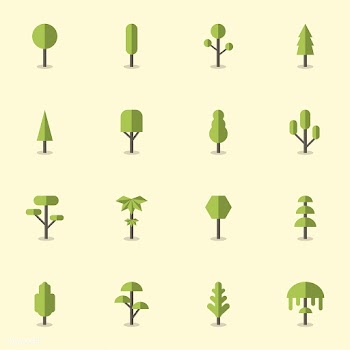 Collection of plants and tree vectors | Free stock vector - 250425