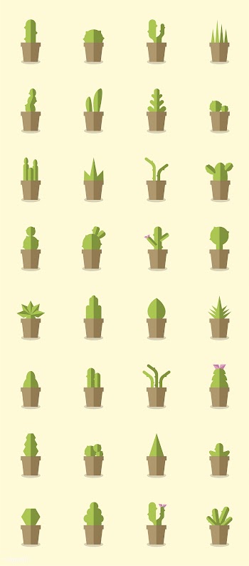 Collection of plants and tree vectors | Free stock vector - 250430