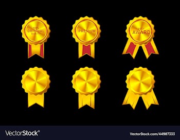 collection of red and gold luxury badge design