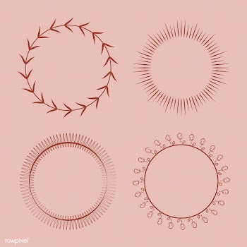 Collection of round ornament design vector | Free stock vector - 494580
