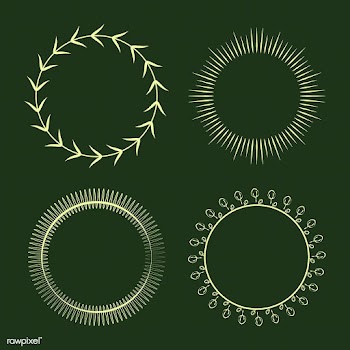 Collection of round ornament design vector | Free stock vector - 494627