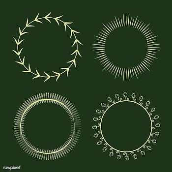 Collection of round ornament design vector | Free stock vector - 494656