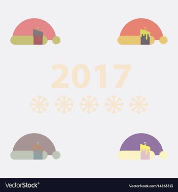 Collection of santa hat santa vector image