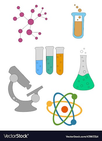 collection of scientific equipment icon