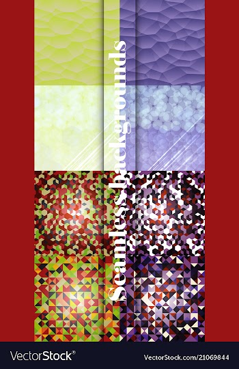 Collection of seamless ornametal patterns vector image