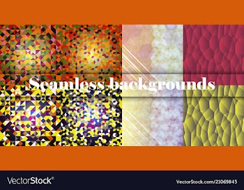 Collection of seamless ornametal patterns vector image