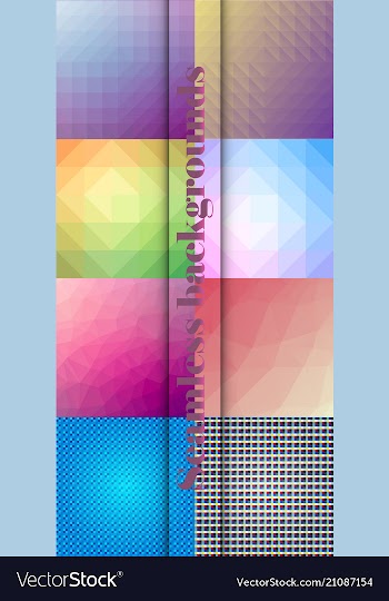 Collection of seamless ornametal patterns vector image