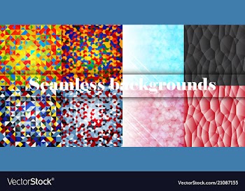 Collection of seamless ornametal patterns vector image