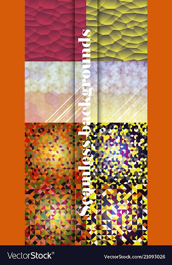Collection of seamless ornametal patterns vector image